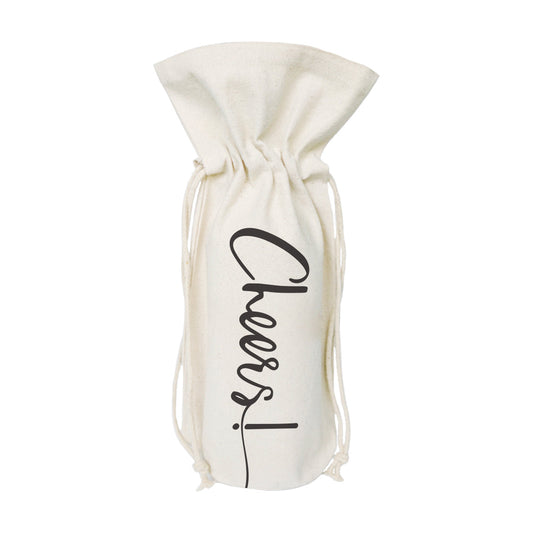 The Cotton and Canvas Co. Cheers! Cotton Canvas Wine Bag