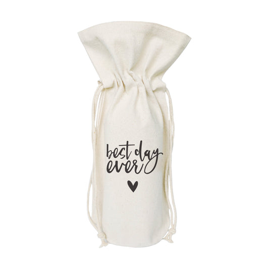 The Cotton and Canvas Co. Best Day Ever Canvas Wine Bag