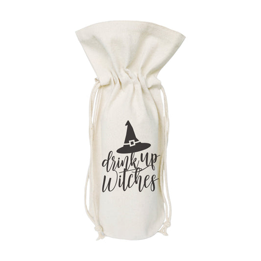 The Cotton and Canvas Co. Drink Up Witches! Cotton Canvas Wine Bag
