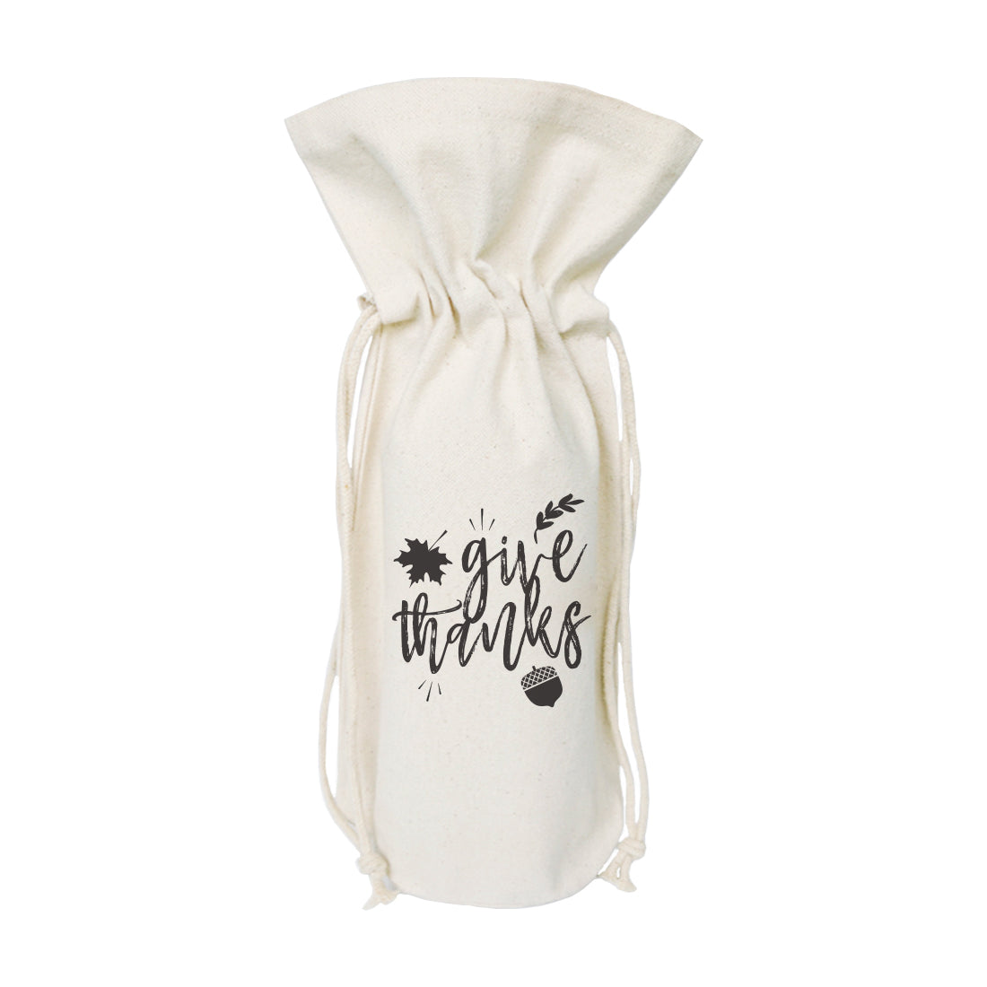 The Cotton and Canvas Co. Give Thanks Canvas Wine Bag