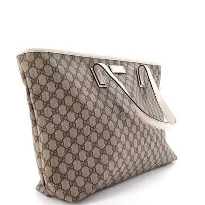 Plus Tote GG Coated Canvas with Leather Large