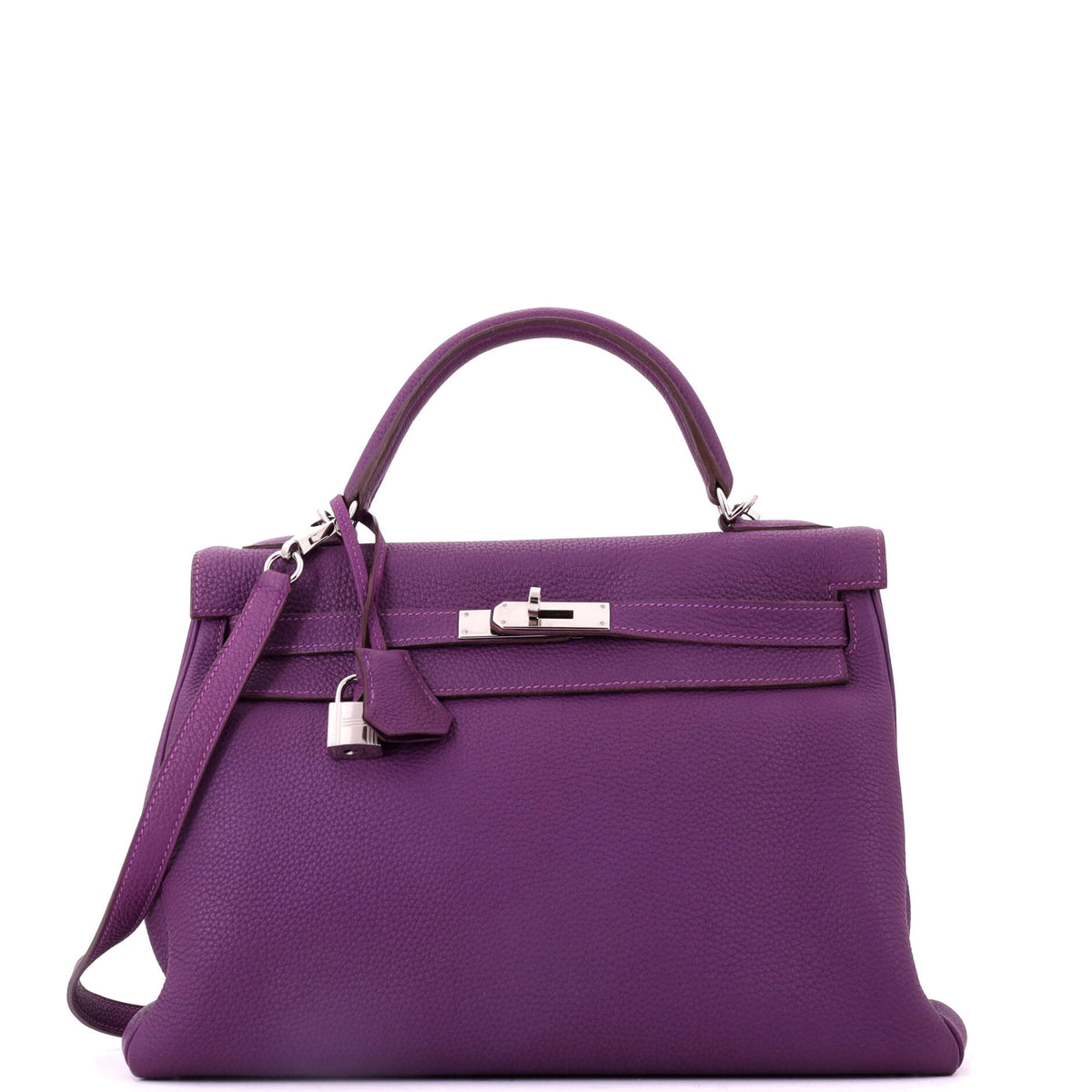 Kelly Handbag Anemone Togo with Palladium Hardware 32