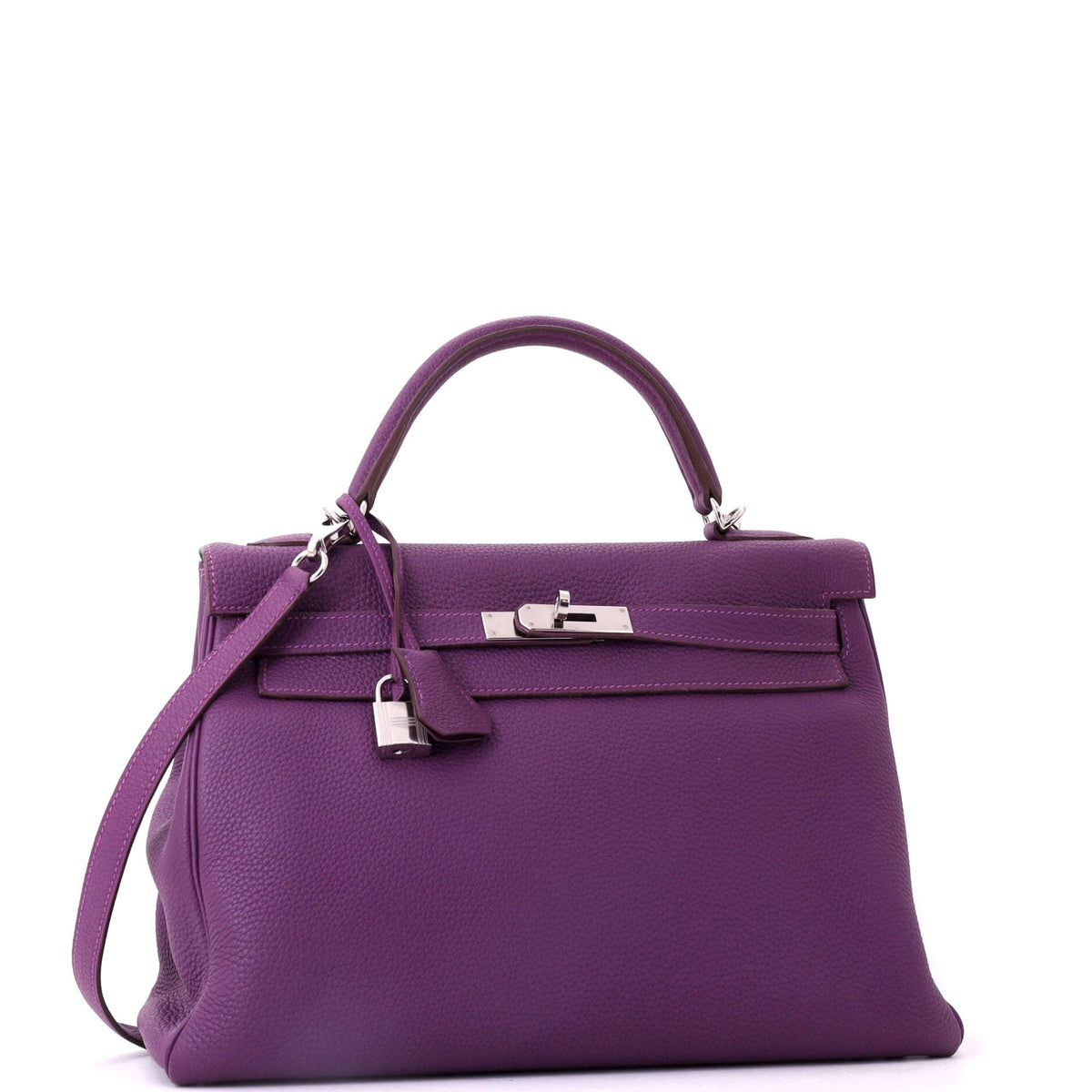 Kelly Handbag Anemone Togo with Palladium Hardware 32
