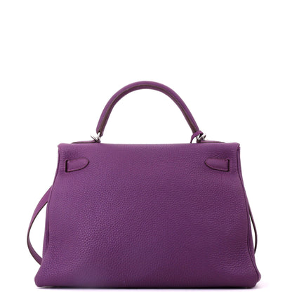 Kelly Handbag Anemone Togo with Palladium Hardware 32