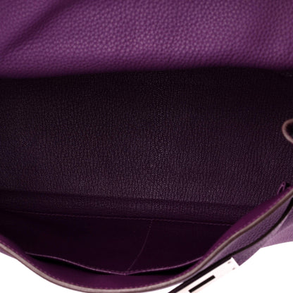 Kelly Handbag Anemone Togo with Palladium Hardware 32