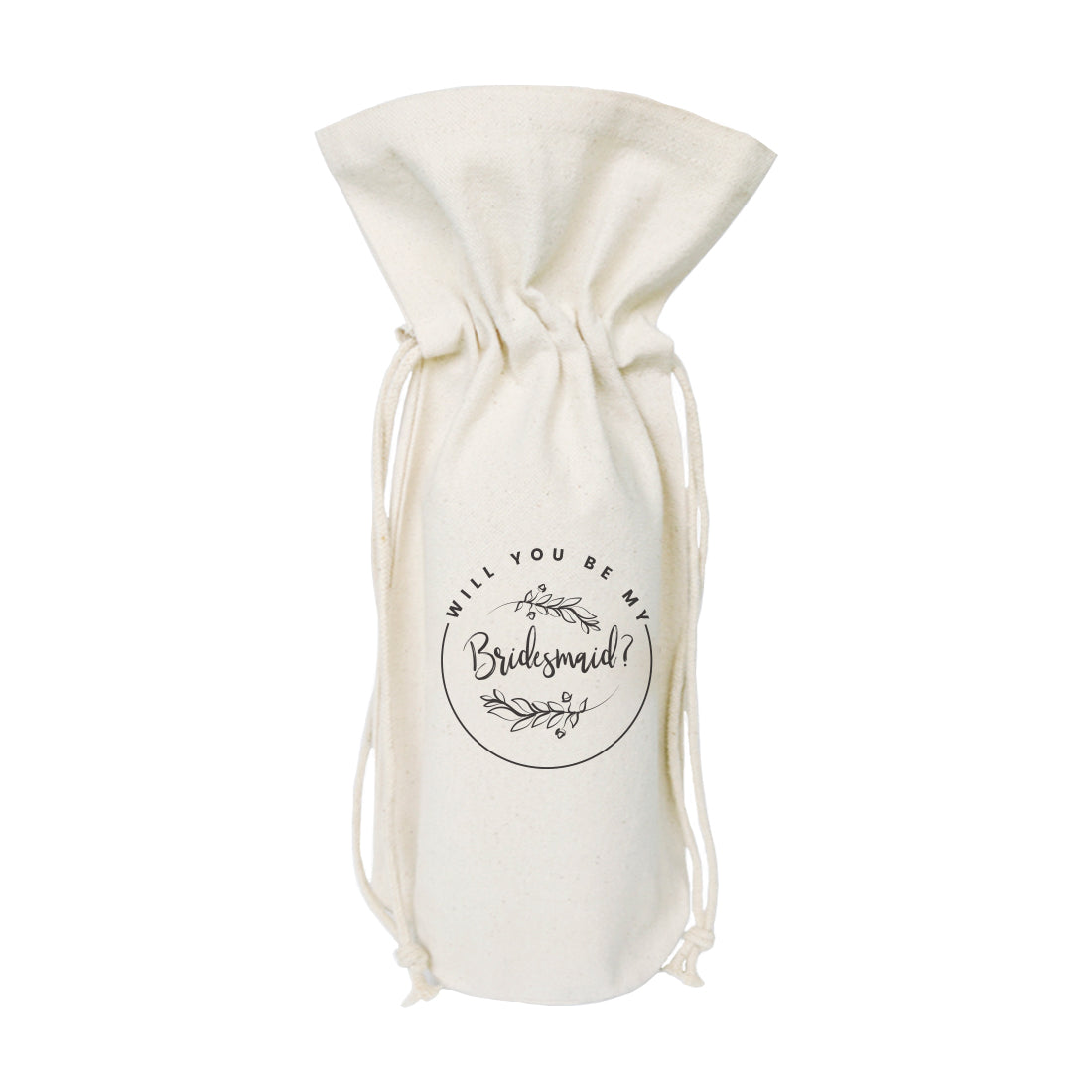 The Cotton and Canvas Co. Will You Be My Bridesmaid? Cotton Canvas Wine Bag