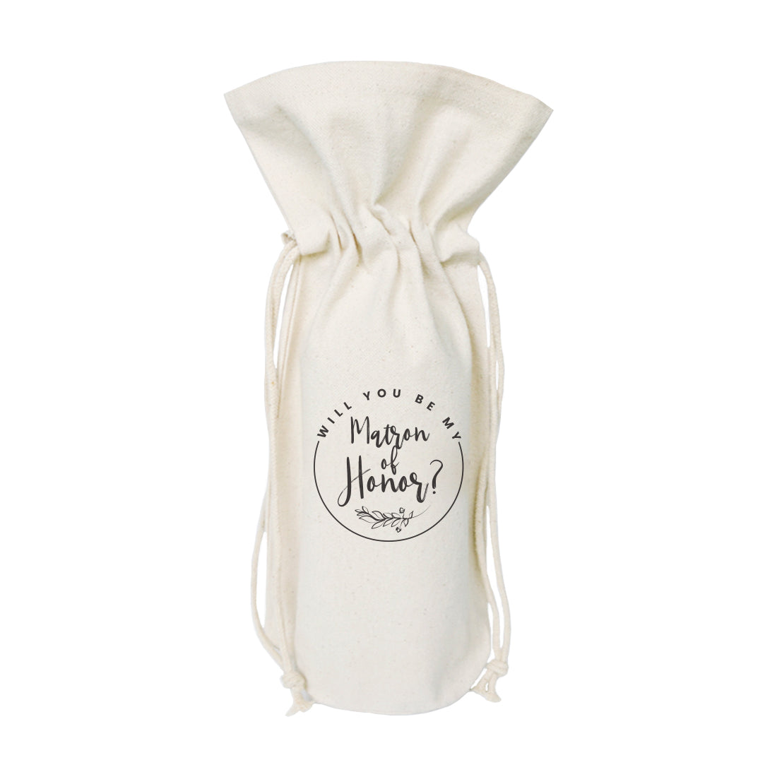 The Cotton and Canvas Co. Will You Be My Matron of Honor? Cotton Canvas Wine Bag