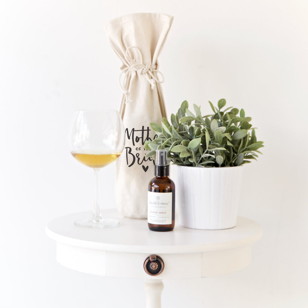 The Cotton and Canvas Co. Mother of the Bride Canvas Wine Bag