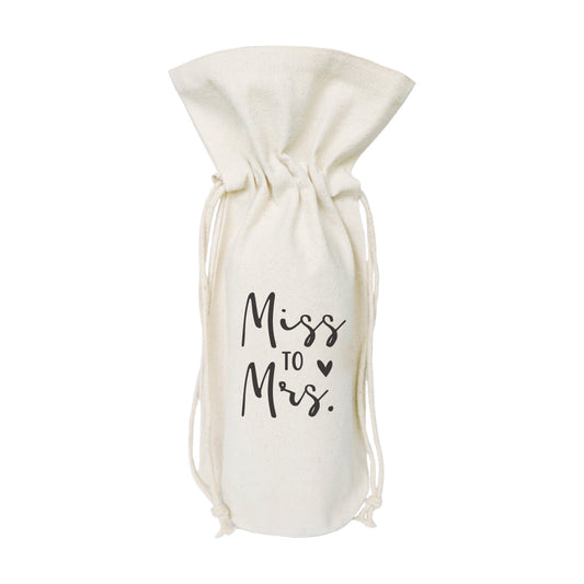 The Cotton and Canvas Co. Miss to Mrs. Cotton Canvas Wine Bag