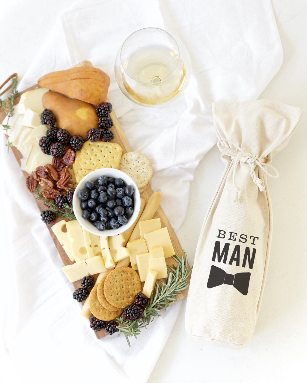 The Cotton and Canvas Co. Best Man Cotton Canvas Wine Bag