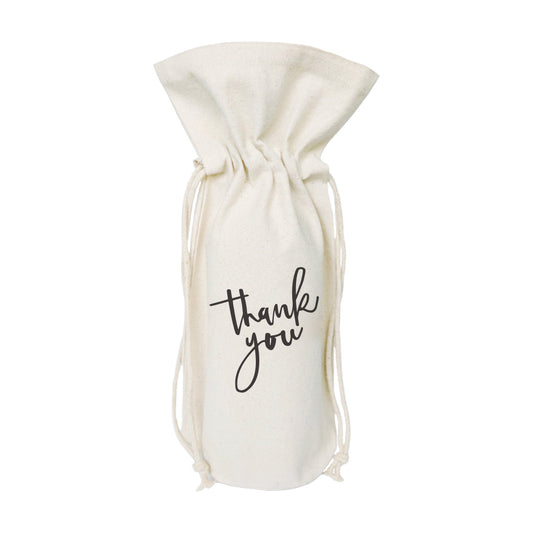 The Cotton and Canvas Co. Thank You Cotton Canvas Wine Bag