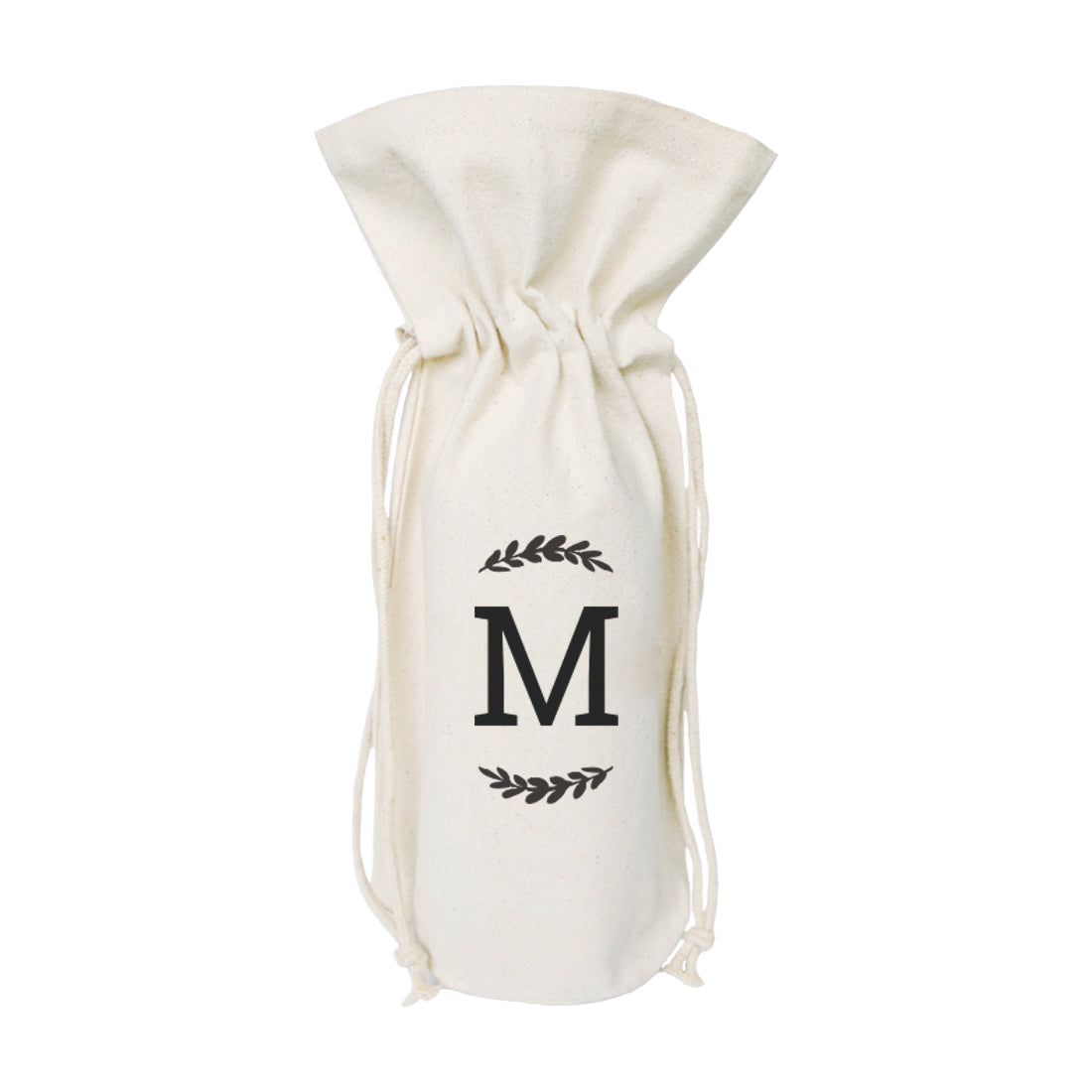 The Cotton and Canvas Co. Personalized Monogram Canvas Wine Bag