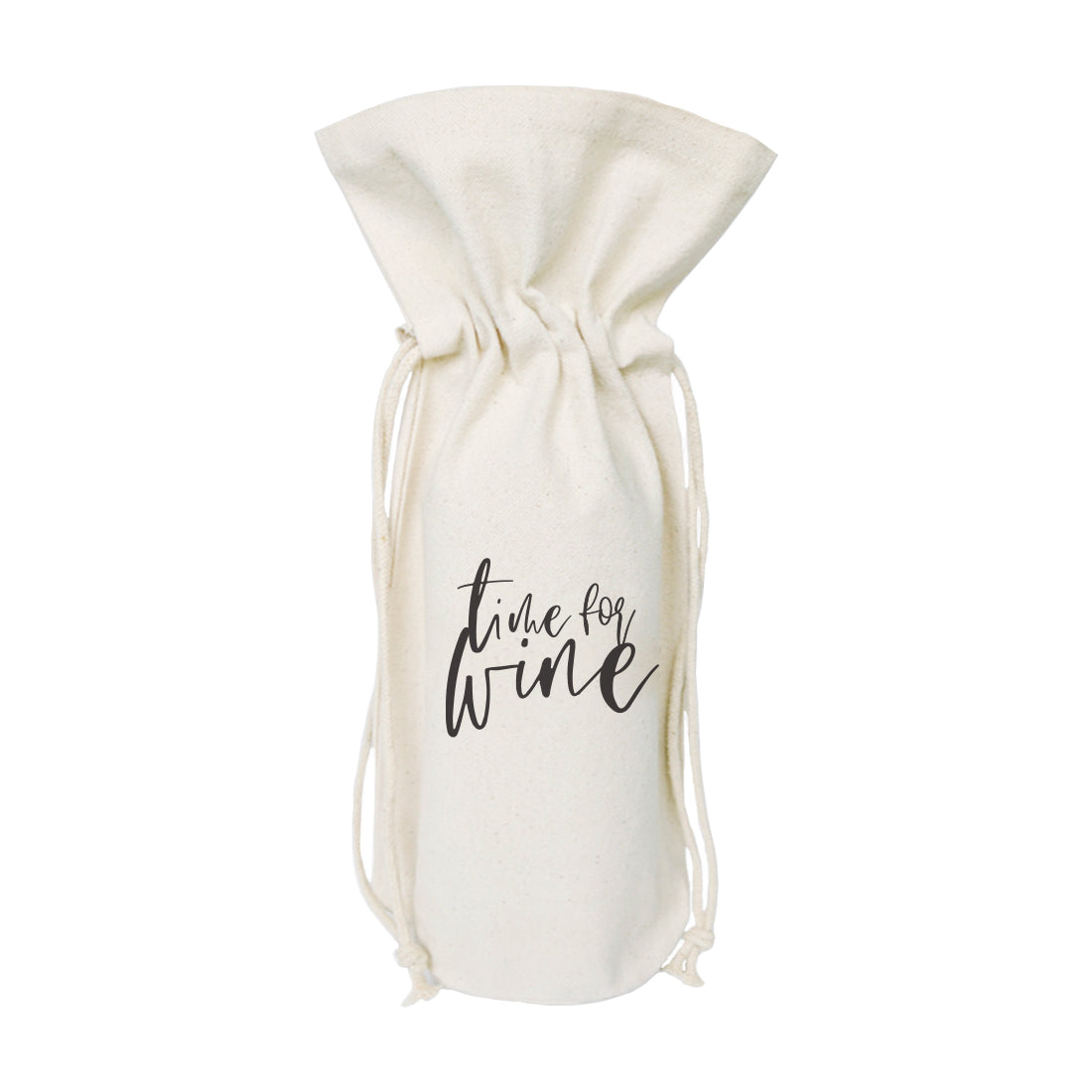 The Cotton and Canvas Co. Time for Wine Cotton Canvas Wine Bag
