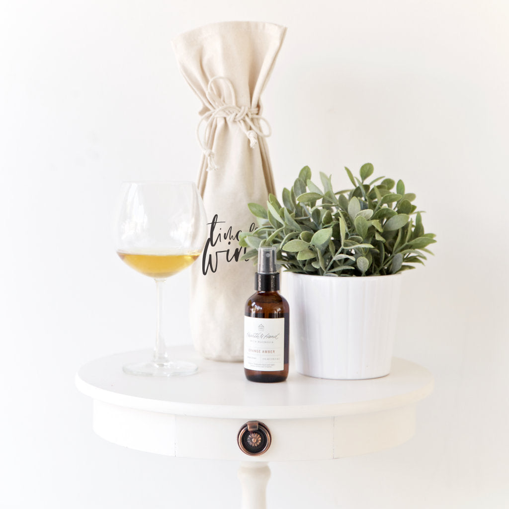 The Cotton and Canvas Co. Time for Wine Cotton Canvas Wine Bag