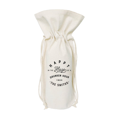 The Cotton and Canvas Co. Happy in the Haze of a Drunken Hour Cotton Canvas Wine Bag