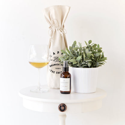 The Cotton and Canvas Co. Happy in the Haze of a Drunken Hour Cotton Canvas Wine Bag