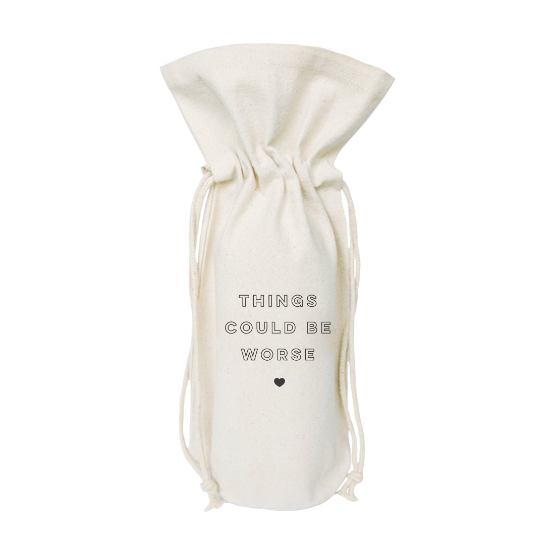 The Cotton and Canvas Co. Things Could Be Worse Cotton Canvas Wine Bag