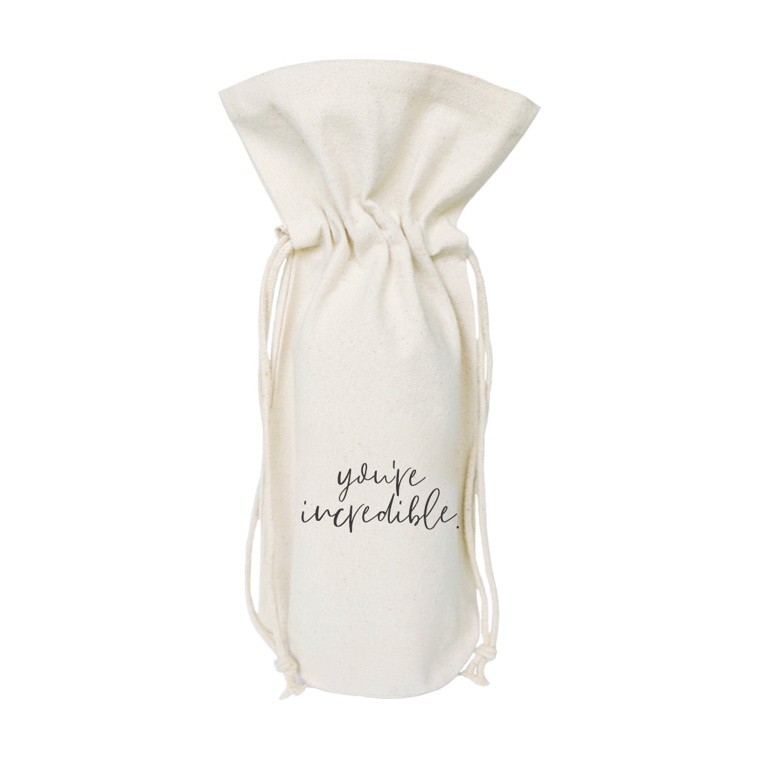 The Cotton and Canvas Co. You're Incredible Cotton Canvas Wine Bag