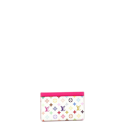 x Takashi Murakami Card Holder Monogram Multicolor with Leather