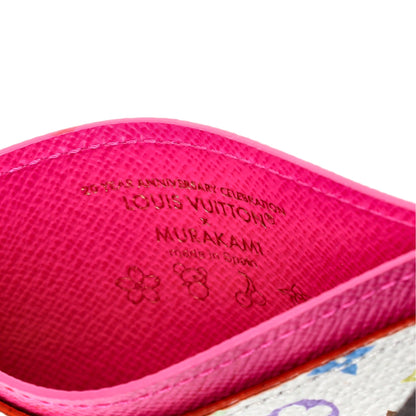 x Takashi Murakami Card Holder Monogram Multicolor with Leather
