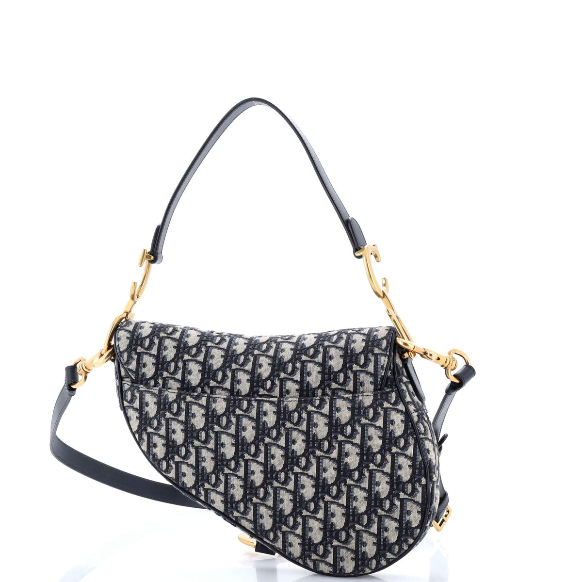 Saddle Handbag with Strap Oblique Canvas Medium