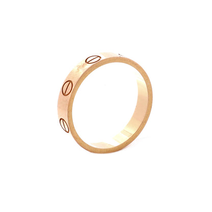 Love Wedding Band Ring 18K Rose Gold