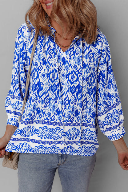 Threaded Pear Anne 4 Sleeve Tied Blouse