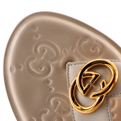 Women's Nadeline Interlocking G Thong Sandals GG Embossed Leather