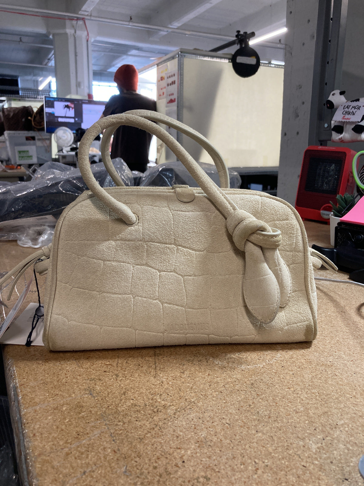 Le Petite Turismo Bag Crocodile Embossed Suede