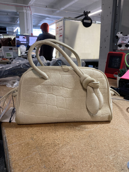 Le Petite Turismo Bag Crocodile Embossed Suede