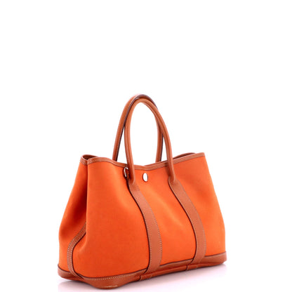 Garden Party Tote Toile and Leather 30