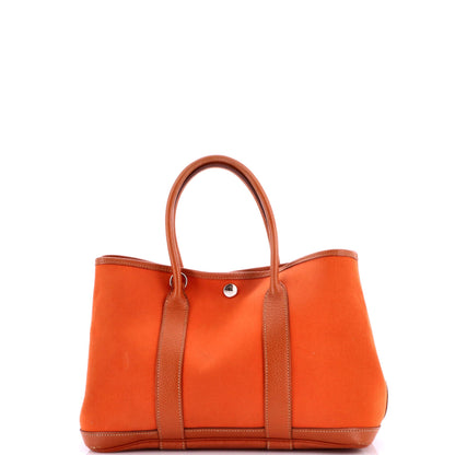Garden Party Tote Toile and Leather 30