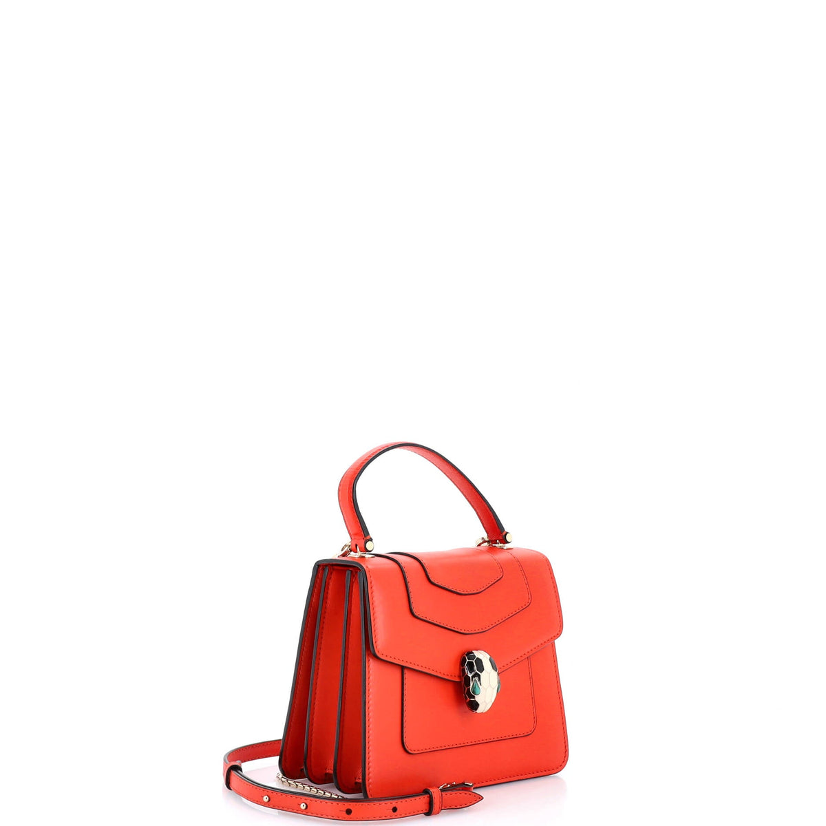 Serpenti Forever Top Handle Bag Leather Small