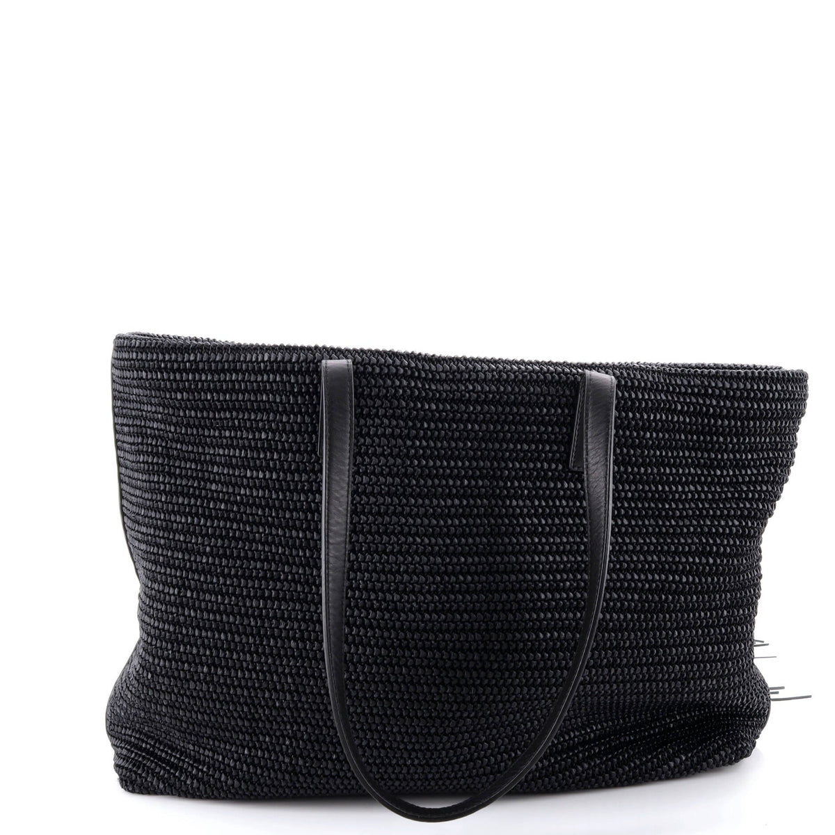 Shopper Tote Woven Raffia East West