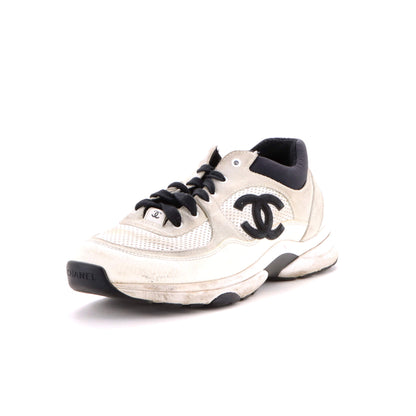 Women's CC Low-Top Sneakers Suede and Mesh