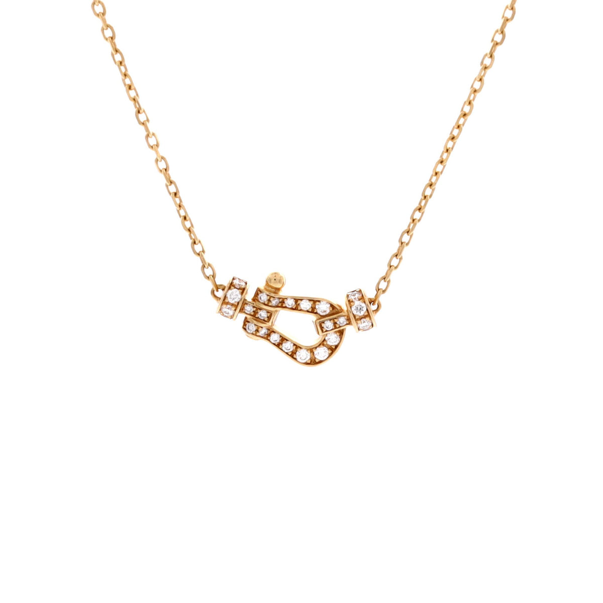Force 10 Necklace 18K Yellow Gold with Pave Diamonds Small