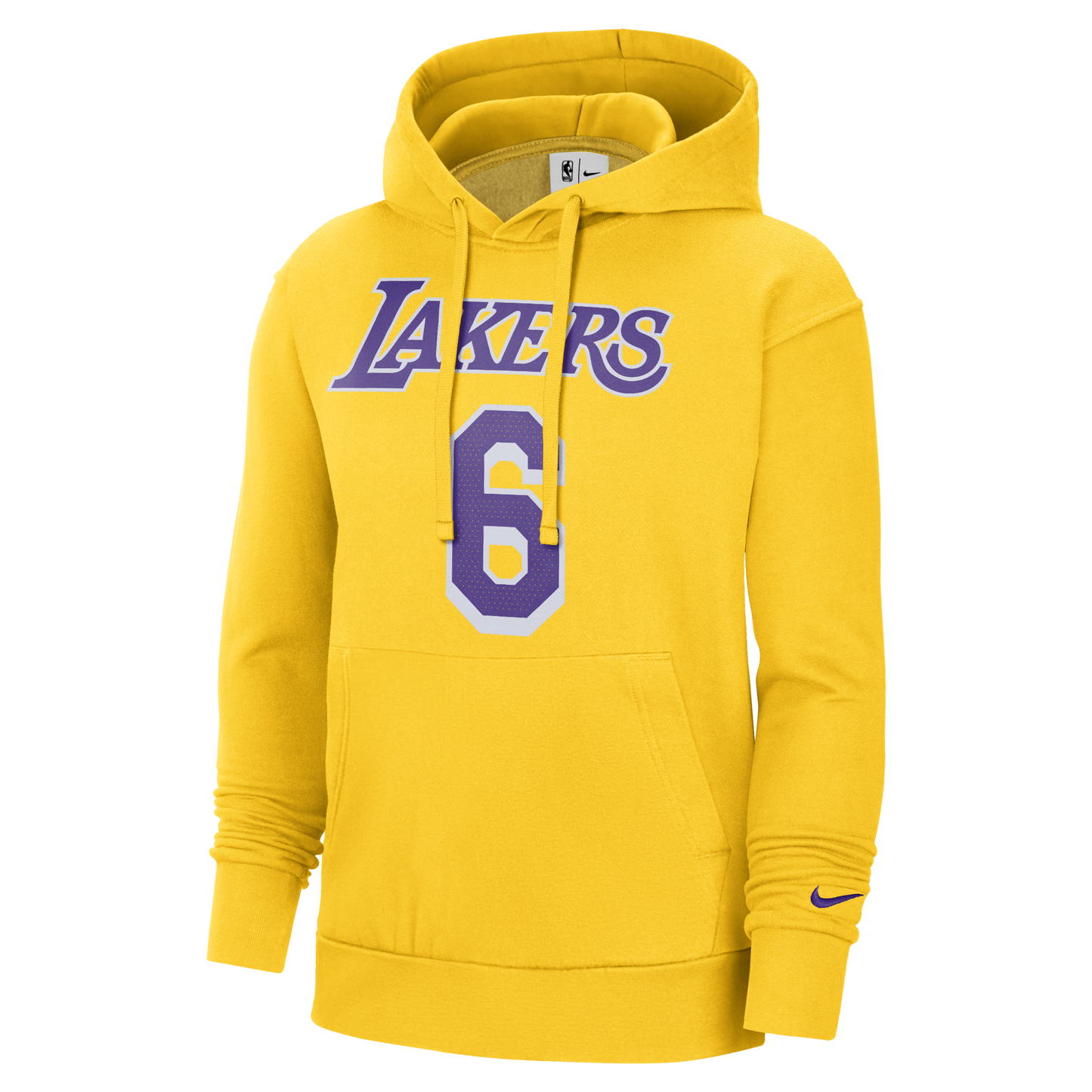 Nike Men's NBA La Lakers Lebron James #6 Fleece Pullover Hoodie