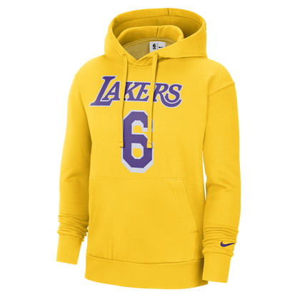 Nike Men's NBA La Lakers Lebron James #6 Fleece Pullover Hoodie
