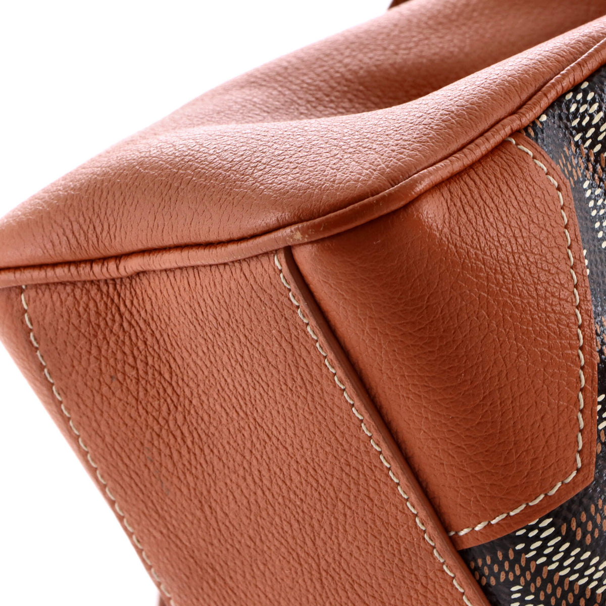 Saigon Top Handle Bag Coated Canvas with Leather Mini