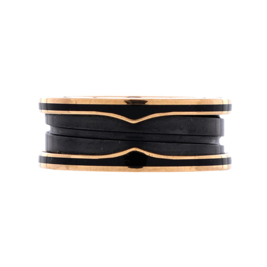 B.Zero1 Two Band Ring 18K Rose Gold and Matte Ceramic