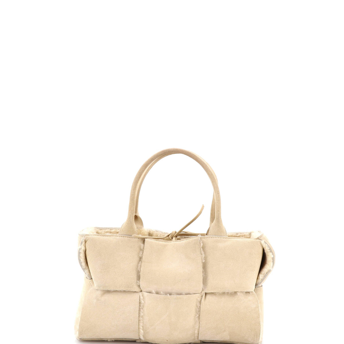 Arco Tote Suede and Shearling Small