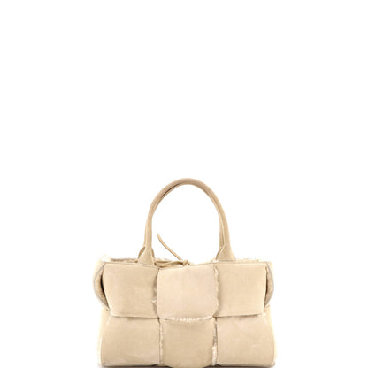 Arco Tote Suede and Shearling Small