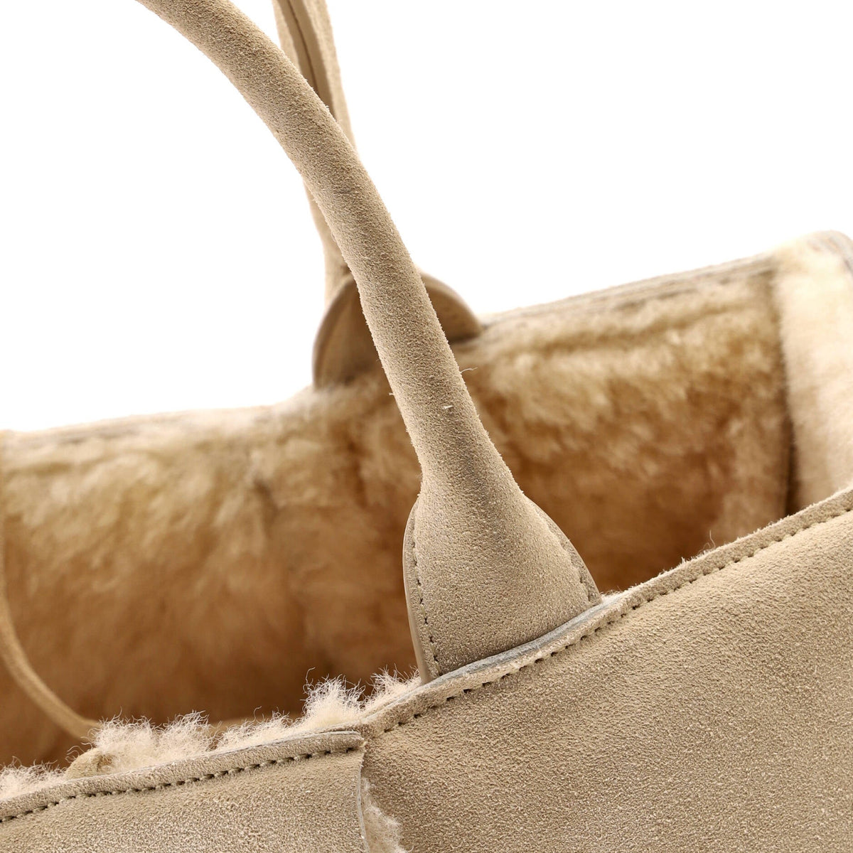 Arco Tote Suede and Shearling Small