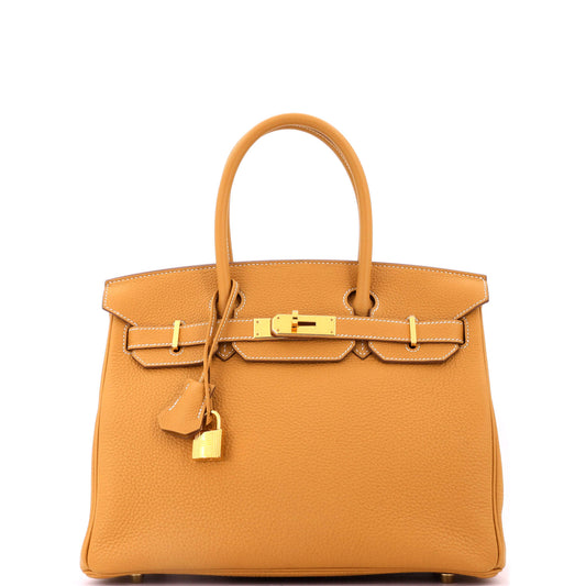 Birkin Handbag Natural Sable Togo with Gold Hardware 30