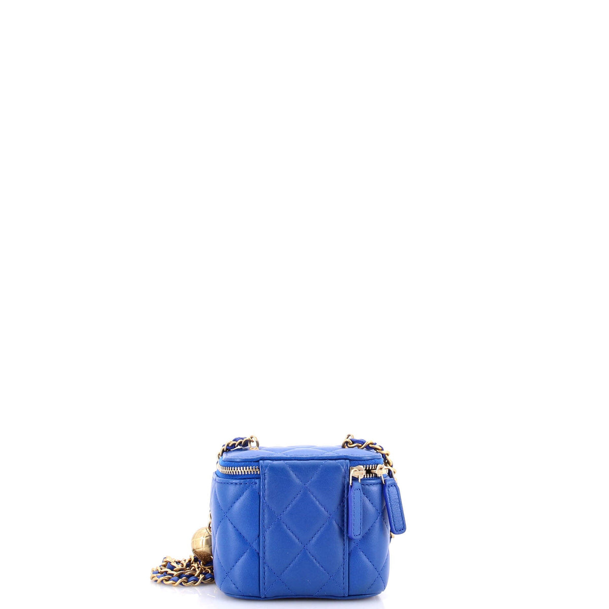 Pearl Crush Vanity Case with Chain Quilted Lambskin Mini