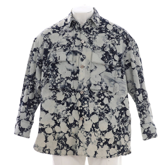 Men's Dorothy In The Poppies Oversized Button Up Jacket Printed Denim