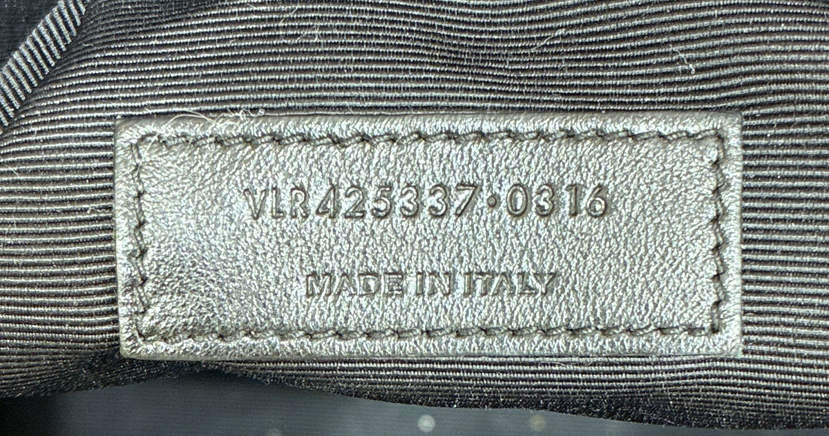Classic Monogram Envelope Satchel Crocodile Embossed Leather Large