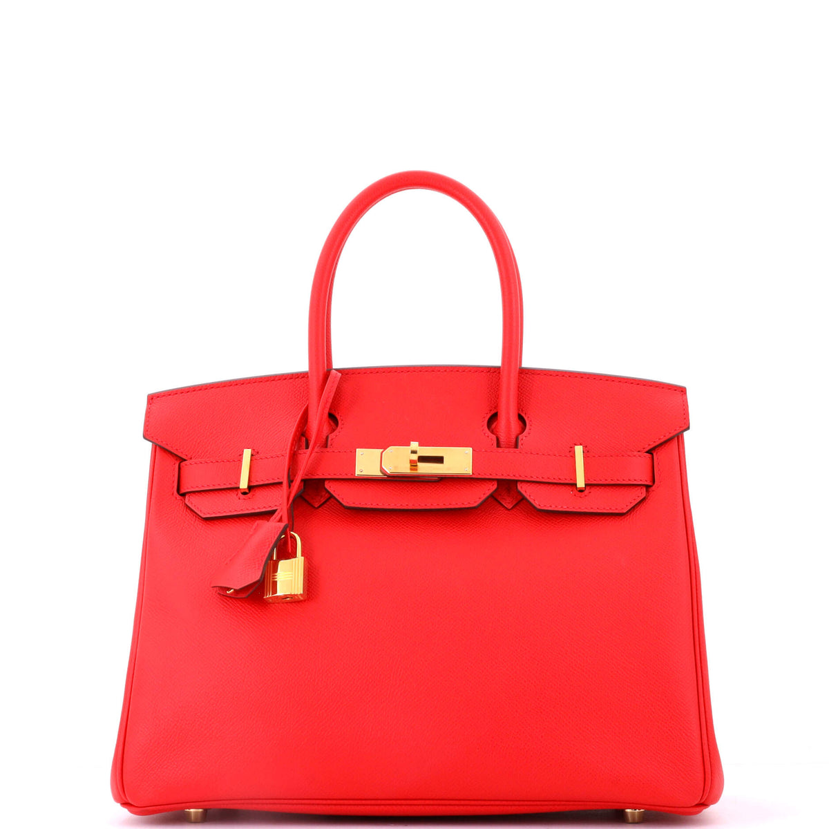 Birkin Handbag Bougainvillier Epsom with Gold Hardware 30