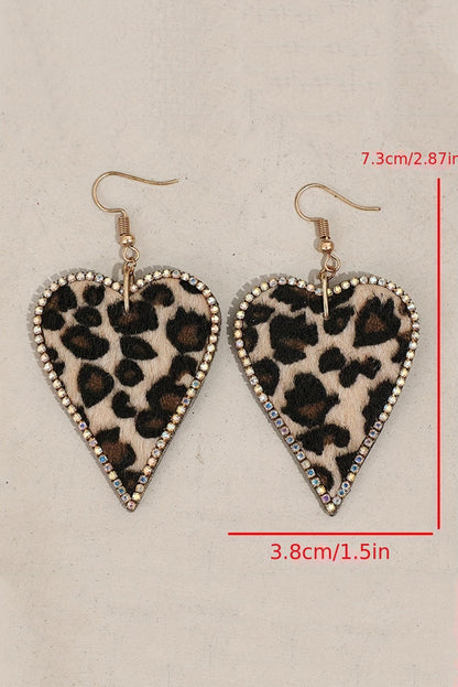 Natalie Print Heart Shape Earrings