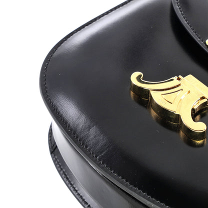 Triomphe Besace Clea Chain Flap Bag Leather